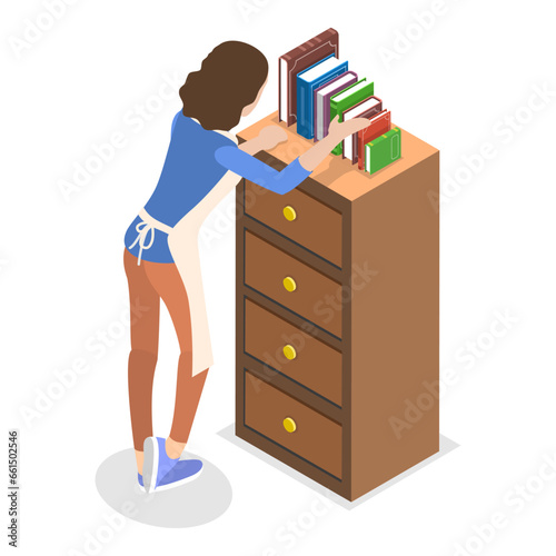 3D Isometric Flat Vector Illustration of Perfectionist, Too Much Attention to Details. Item 3