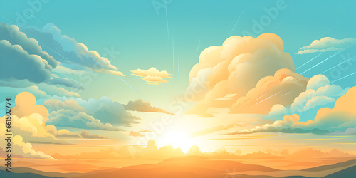 Sky with the sun background
