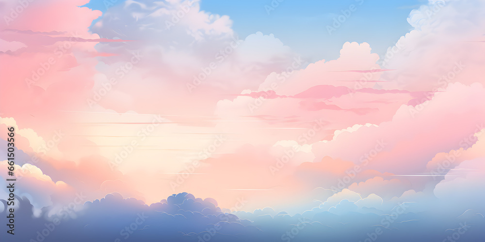Colorful pastel cloud sky background