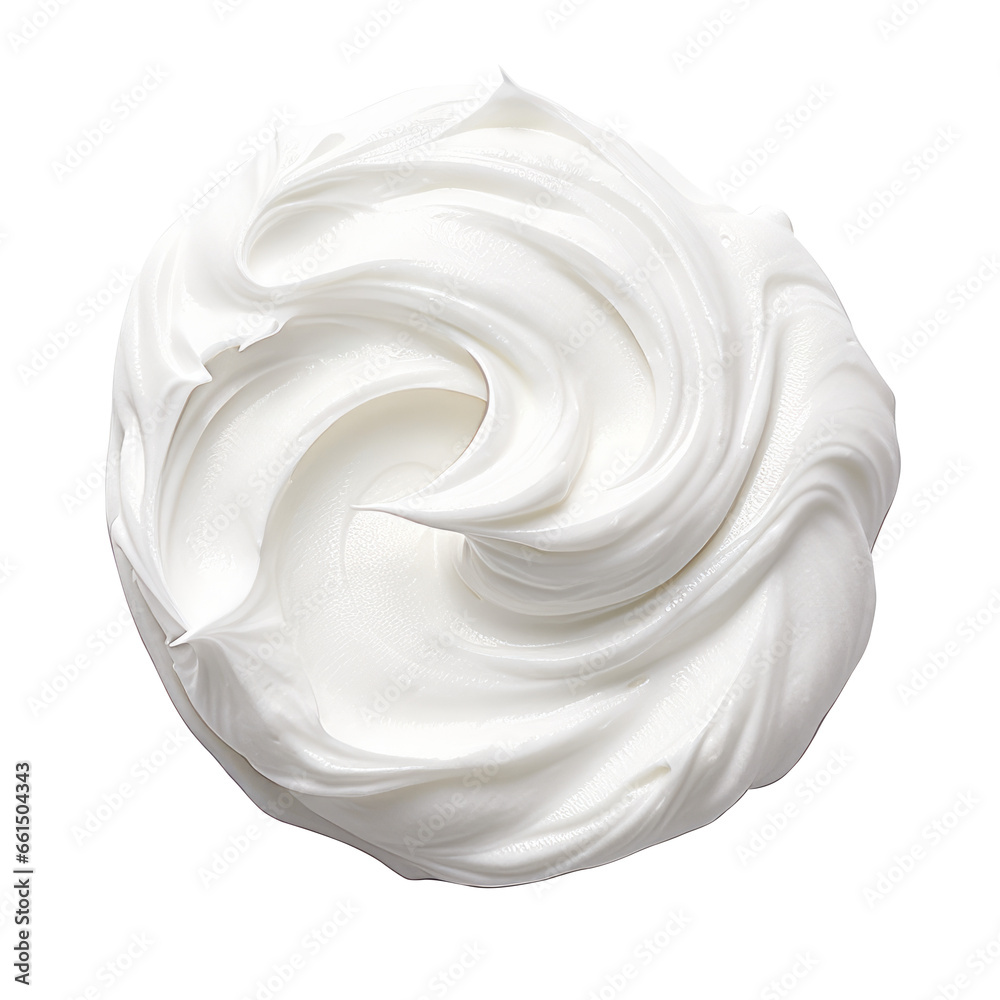 White Whipped Cream Swirl - obrazy, fototapety, plakaty 