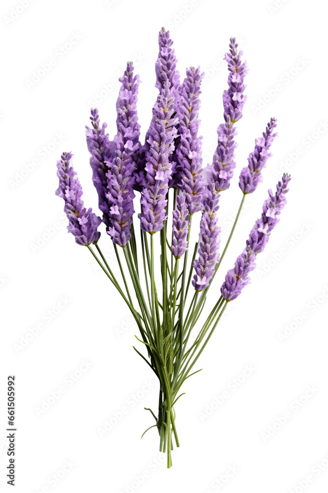 Fototapeta premium Lavender flowers isolated on white background PNG