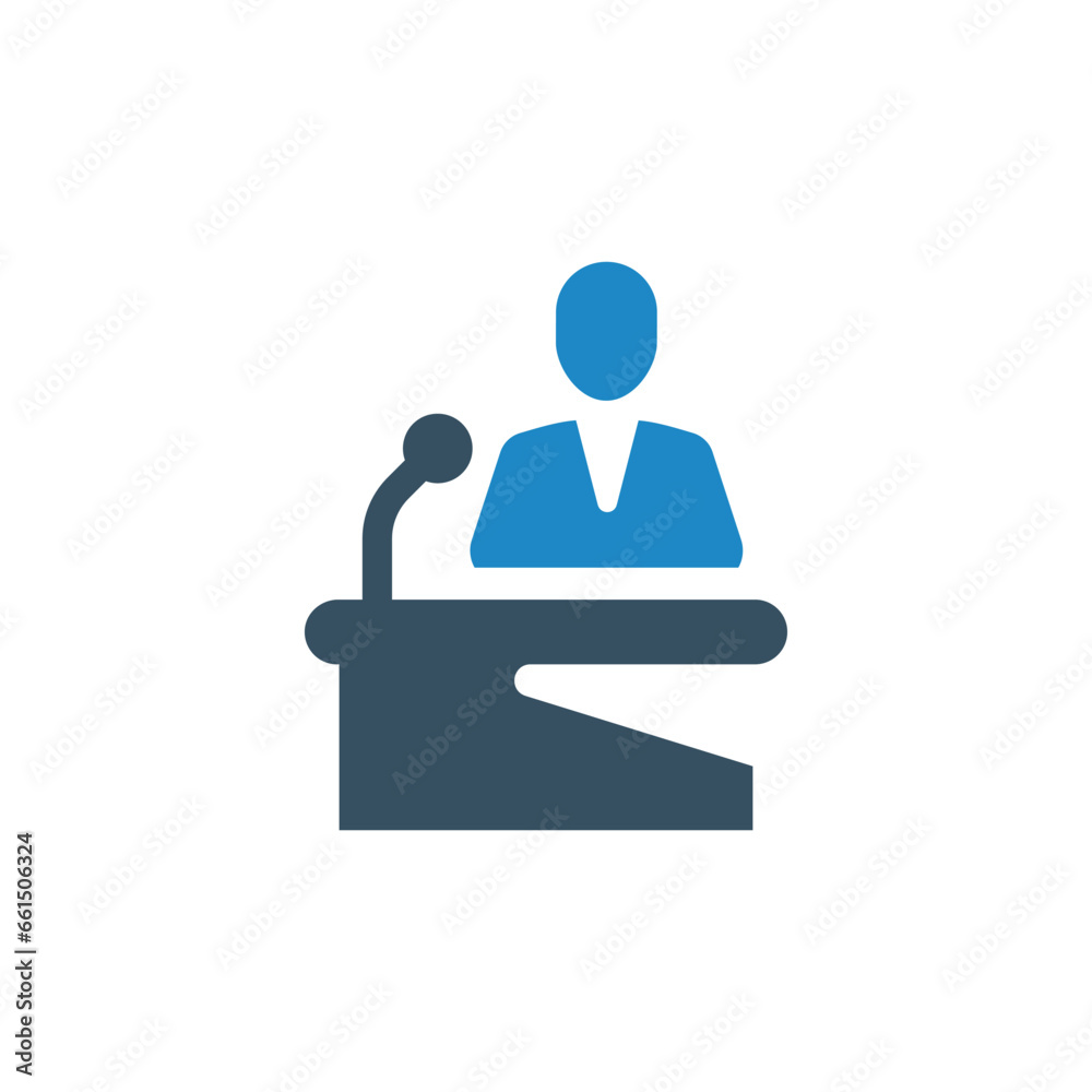 Speaker, lecture icon vector illustration