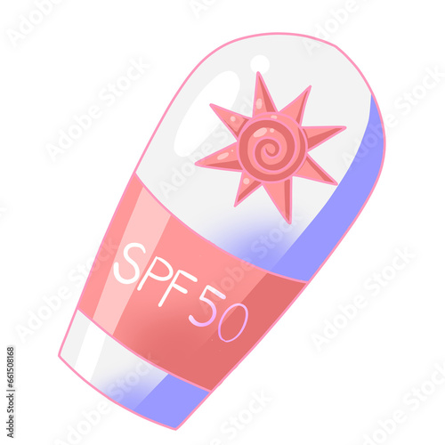 sunscreen skincare doodle illustration png transparent background