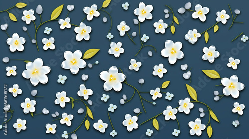 Dense minimalist flower vector art pattern with colors isolated on a nice background. This flower pattern is repeated in a random order.