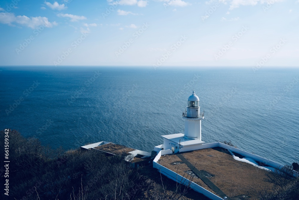 Lighthouse Muroran, Hokkaido,Japan - obrazy, fototapety, plakaty 