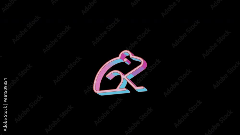 Bright frog icon is jumping merrily. Retro style. Alpha channel black. Looped from frame 120 to 240, Alpha BW at the end Bright frog icon is jumping merrily. Retro style. Alpha channel black. Looped from frame 120 to 240, Alpha BW at the end