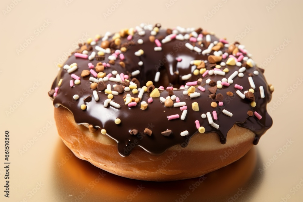 Delicious Chocolate donut. Glazed cake dessert. Generate Ai Delicious Chocolate donut. Glazed cake dessert. Generate Ai