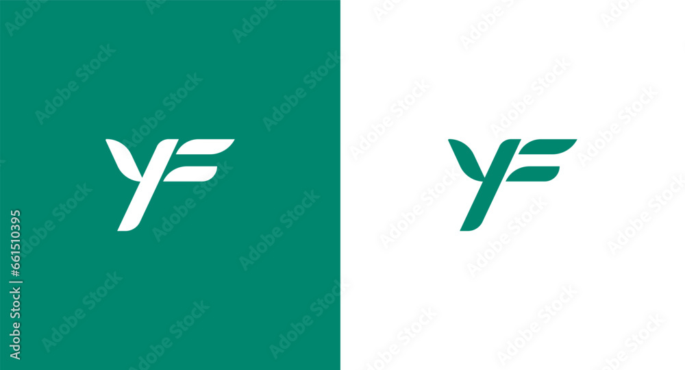 Initial letter yF logo vector design, yF Monogram Logo Design, yF icon Brand identity Design 
 - obrazy, fototapety, plakaty 