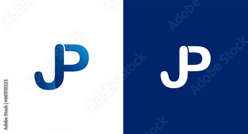 Initial Letter JP Logo Design Vector Template. Graphic Alphabet Symbol for Corporate Business Identity, JP icon, Monogram Logo 