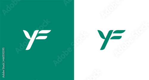 Initial letter yF logo vector design, yF Monogram Logo Design, yF icon Brand identity Design 
 photo
