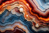 Close up of a cross section of a agate stone