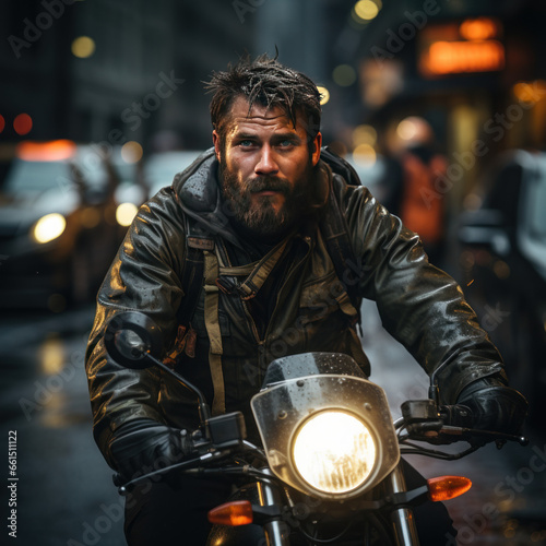 man on motorcycle