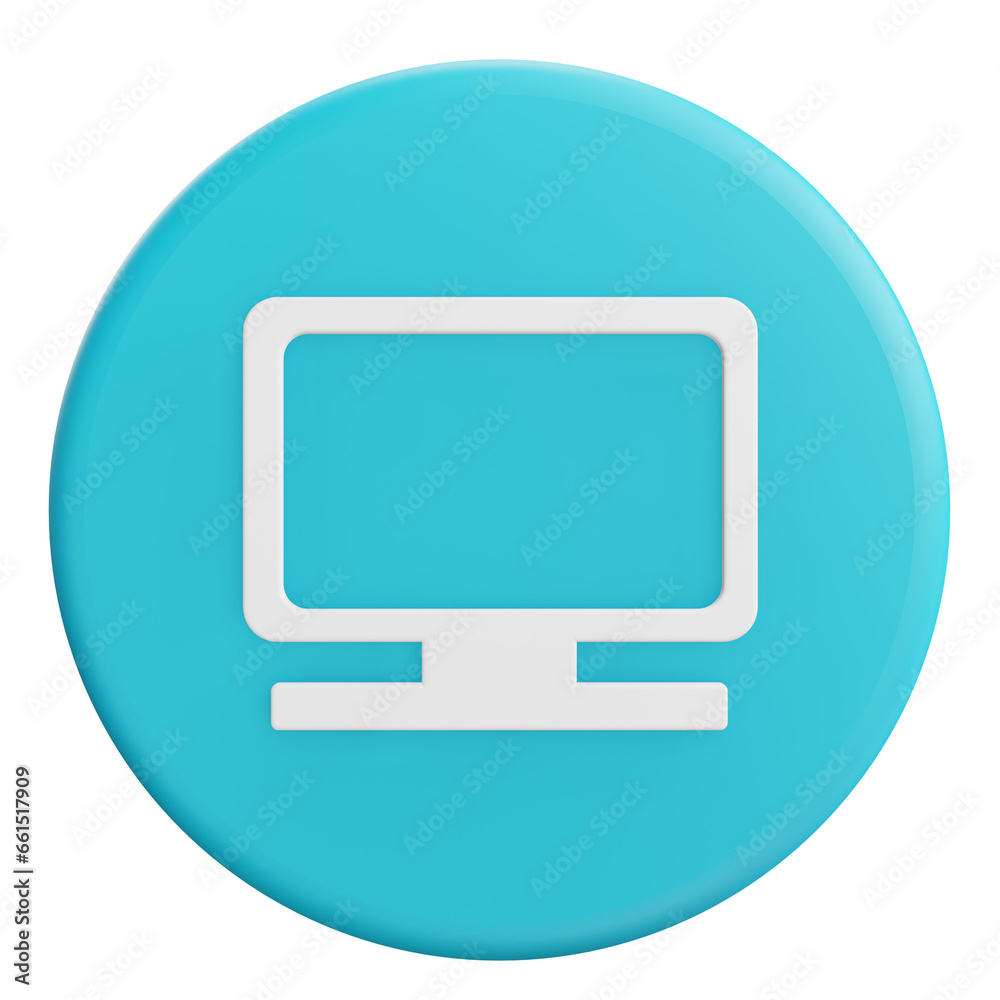 computer 3d icon computer 3d icon