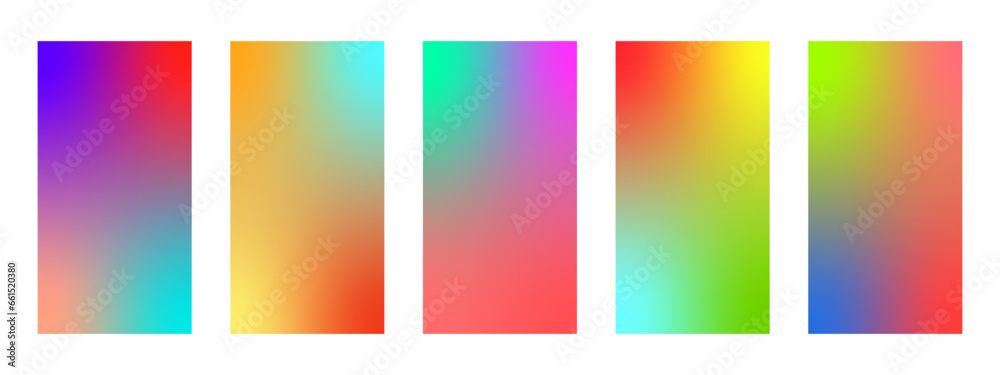 set of gradient rectangles. Vector illustration