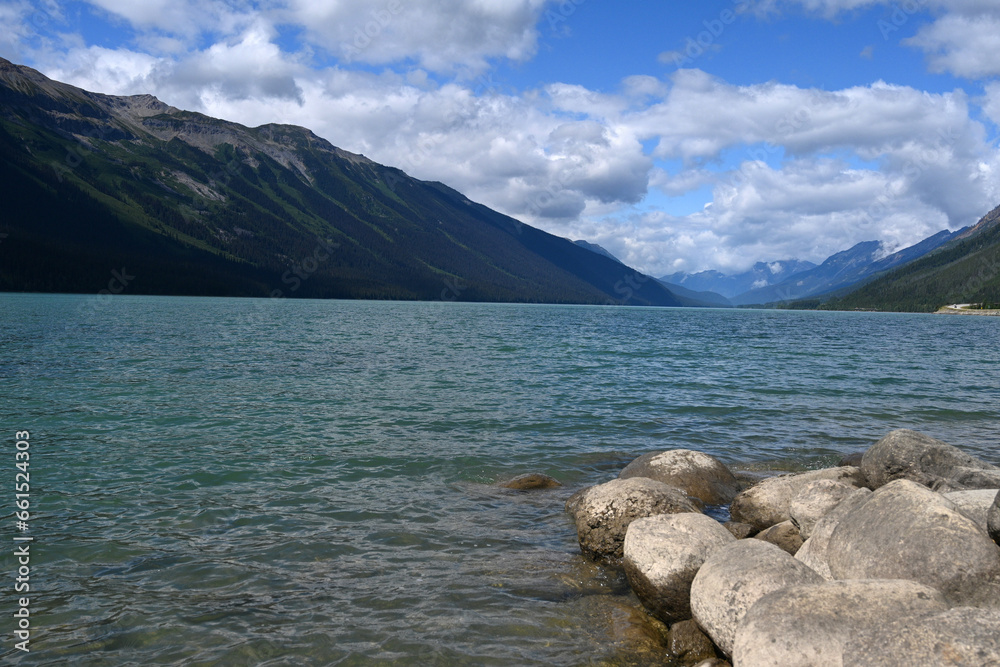 Landscape of Canada with Fraser River. British Columbia landscape
