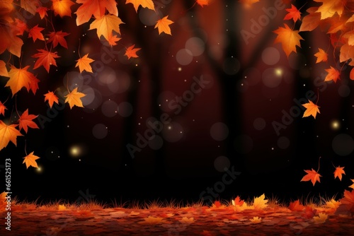 Eye-catching Festive autumn leaves banner. Season fresh. Generate Ai