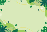 World environment day banner with leaf plant on green background vector design
