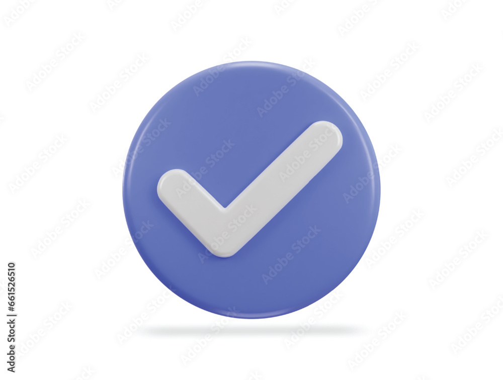 check mark 3d verified icon vector illustration check mark 3d verified icon vector illustration