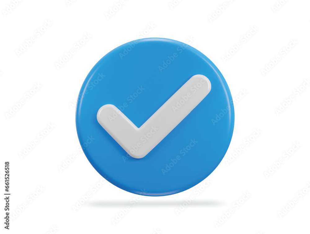 check mark 3d verified icon vector illustration check mark 3d verified icon vector illustration