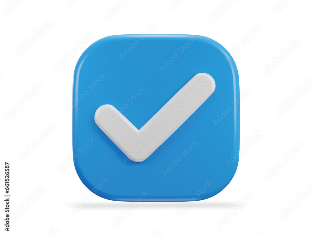 check mark 3d verified icon vector illustration check mark 3d verified icon vector illustration