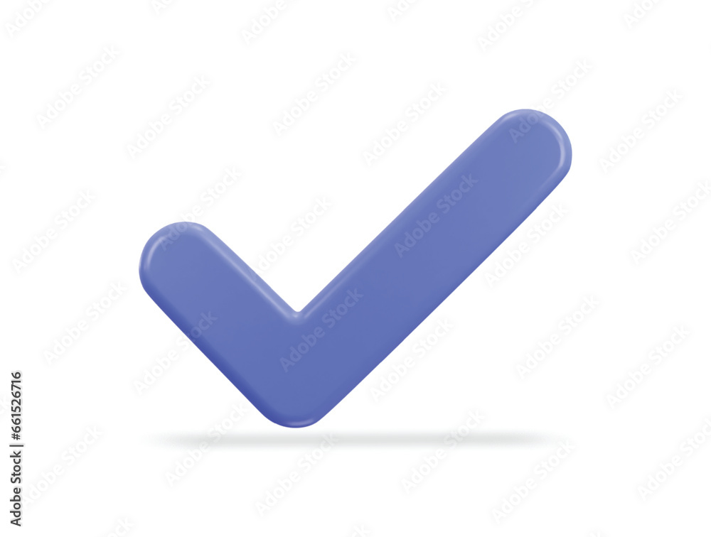 check mark 3d verified icon vector illustration check mark 3d verified icon vector illustration