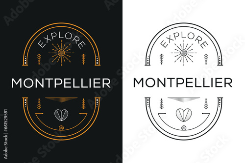 Montpellier City Design, Vector illustration.