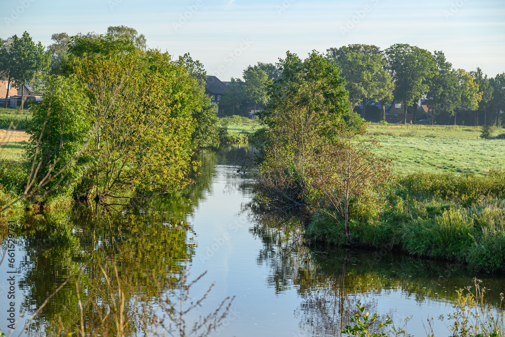 Morgenstimmung an der Aa im Münsterland