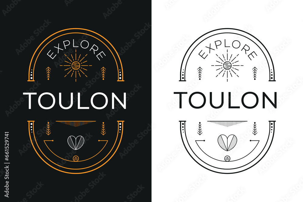 Toulon City Design, Vector illustration.