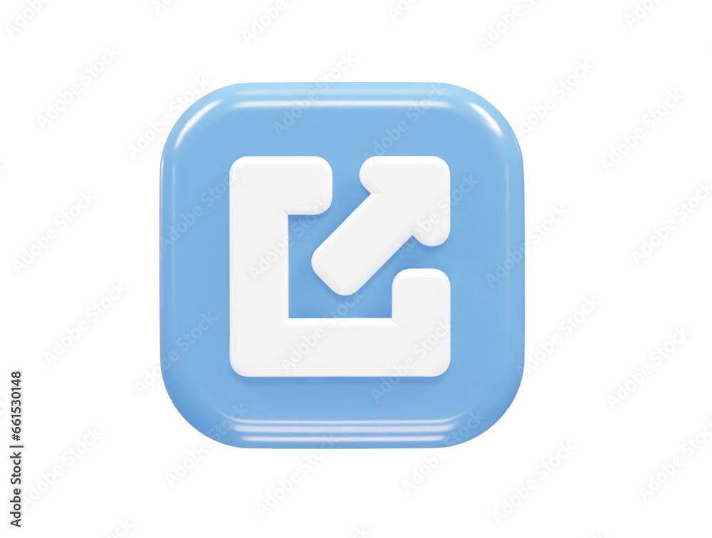 Exit icon logout 3d illustration rendering transparent Exit icon logout 3d illustration rendering transparent