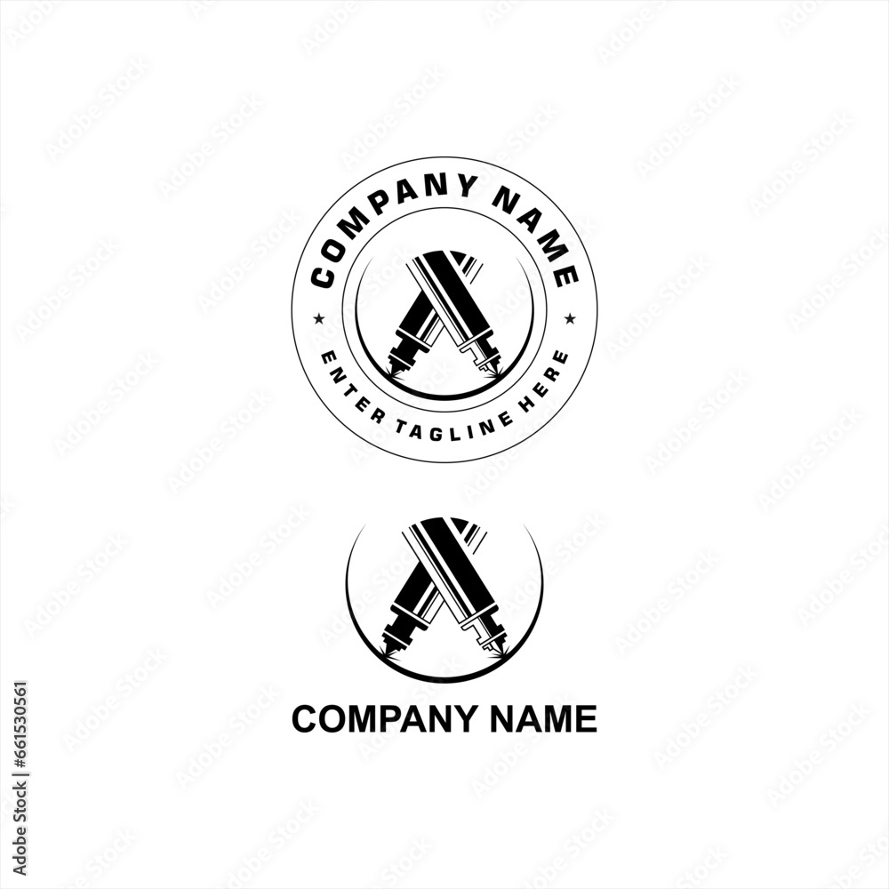 laser cutting logo design, laser king, laser cutting design symbol