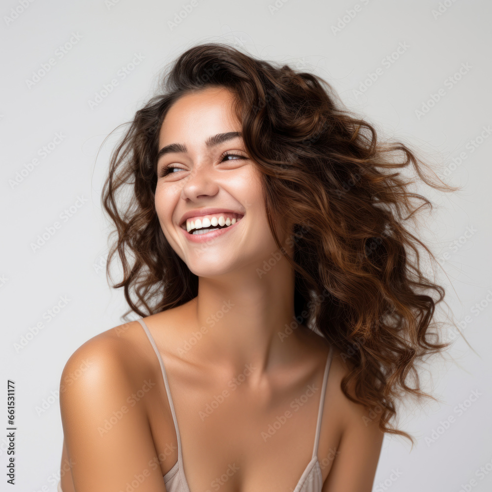 photography of a dark haired model beautiful woman with white background, lifestyle, smiling photography of a dark haired model beautiful woman with white background, lifestyle, smiling