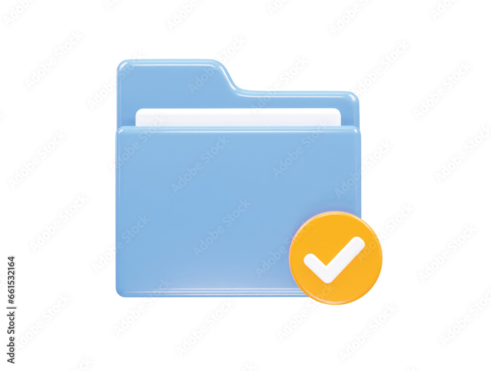 Folder icon file 3d illustration transparent element Folder icon file 3d illustration transparent element