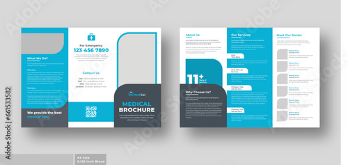 Medical health care trifold brochure  Company or business brochure template