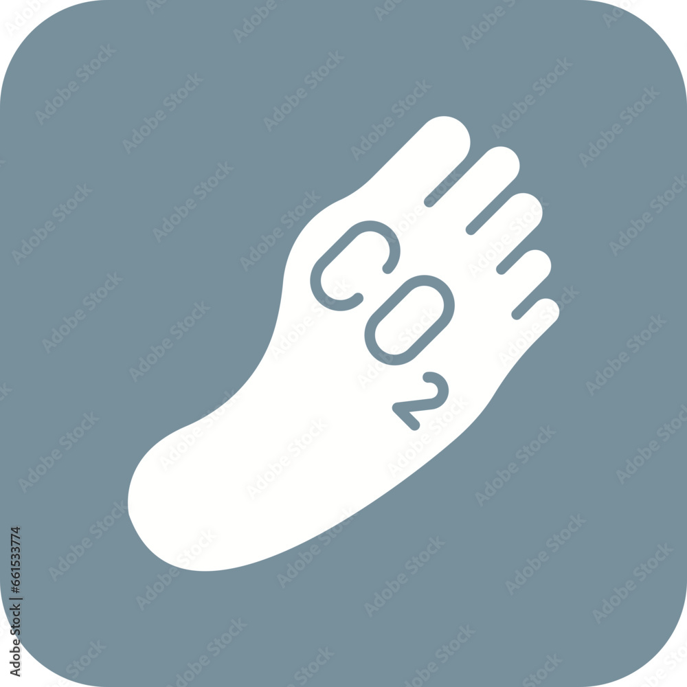 Carbon Footprint Icon Carbon Footprint Icon
