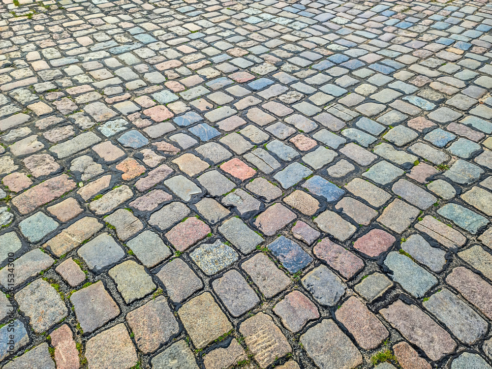 Fototapeta premium Old historical cobblestone paths and walkways