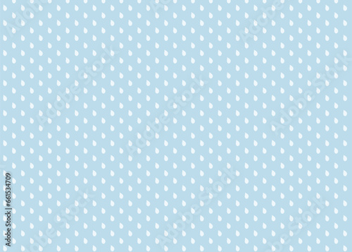 Rain drop seamless pattern.White drops pattern isolated on light blue background.