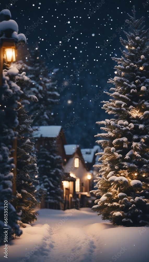 christmas tree in the snow. generative ai christmas tree in the snow. generative ai