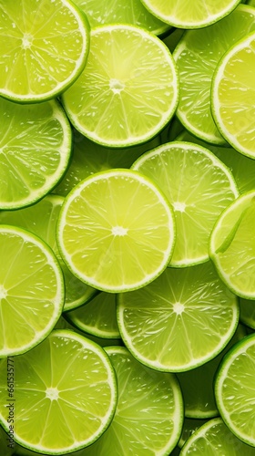 Wallpaper of many lime slices on whole background.