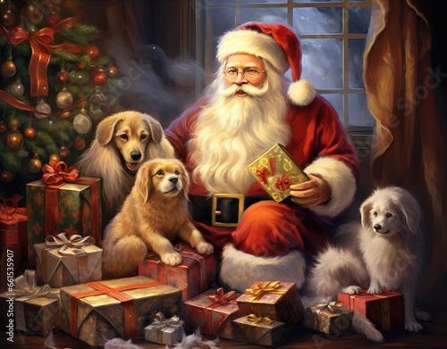 Santa Claus und seine Hunde © Rolf