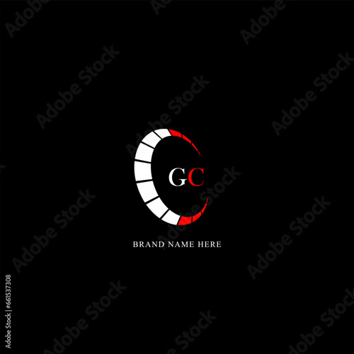GC logo. G C design. White GC letter. GC, G C letter logo design. Initial letter GC linked circle uppercase monogram logo. G C letter logo vector design. 