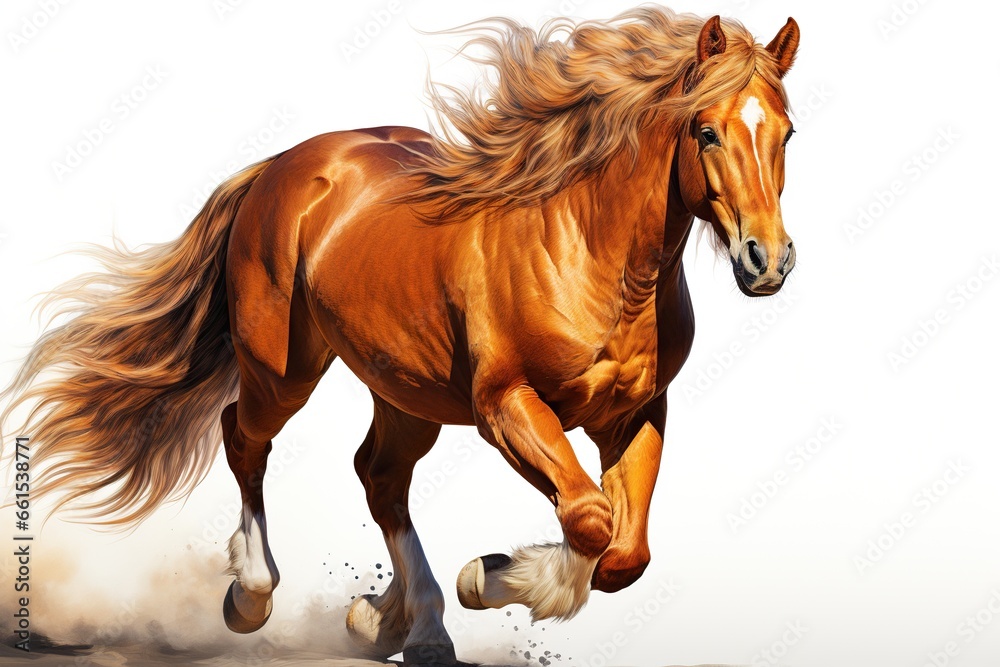 Obraz premium horse on white background