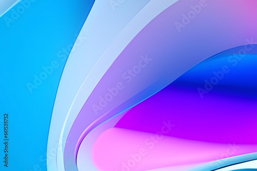 Abstract background with blue  pink and purple waves. Generative AI