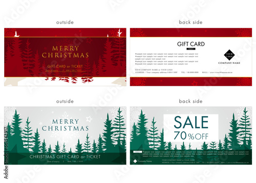 クリスマス　ギフトカード６８　gift card　割引券　チケット