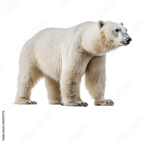 White polar bear on a transparent background PNG can be used in projects about the environment and global warming.
