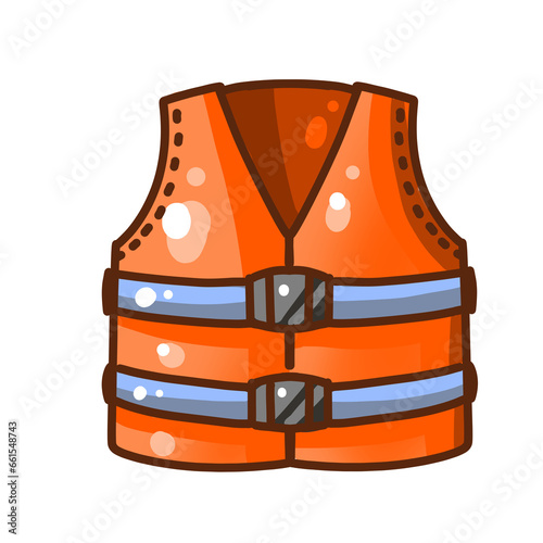 life jacket cartoon illustration png transparent background