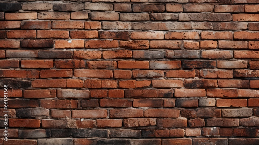 Obraz premium a brick wall with a red brick pattern