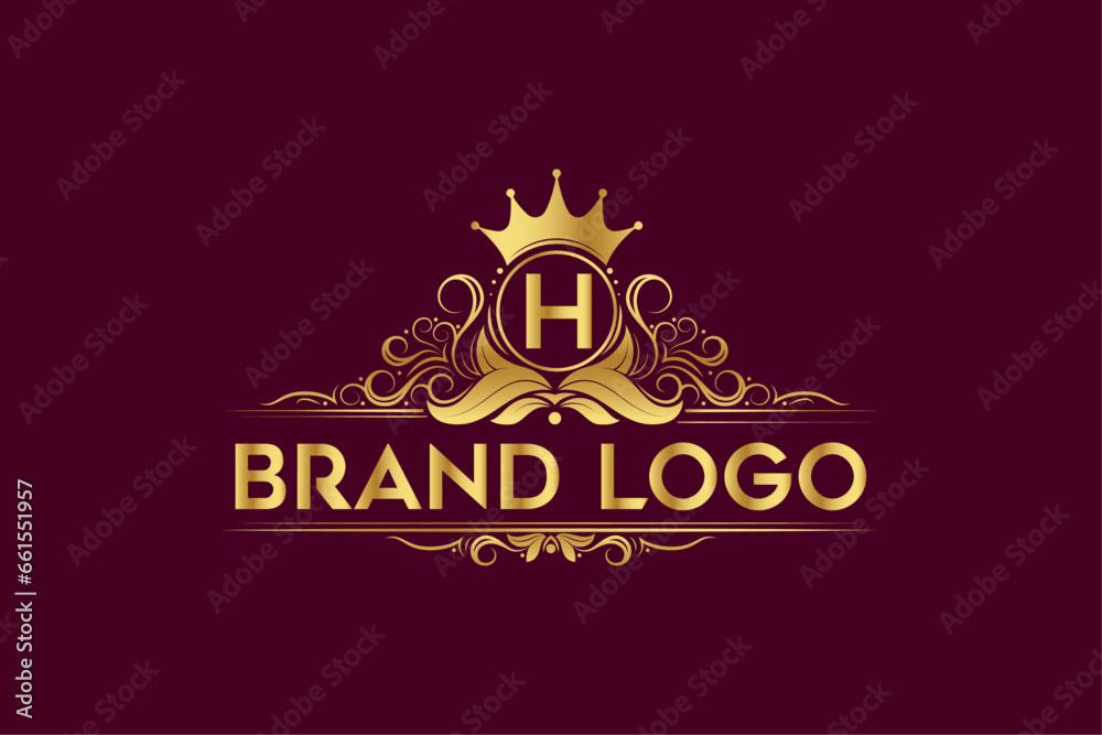 This is a Brand luxury latter golden logo design This is a Brand luxury latter golden logo design