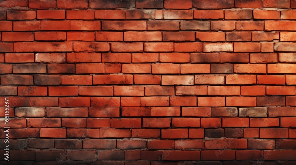 Obraz premium a brick wall with a red brick pattern