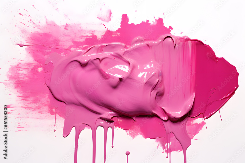 Smear of pink lipstick on a white surface Smear of pink lipstick on a white surface