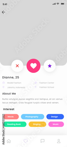 Date, Relations, Social Communication, Chat with friends and Dating Mobile App Ui Kit Template